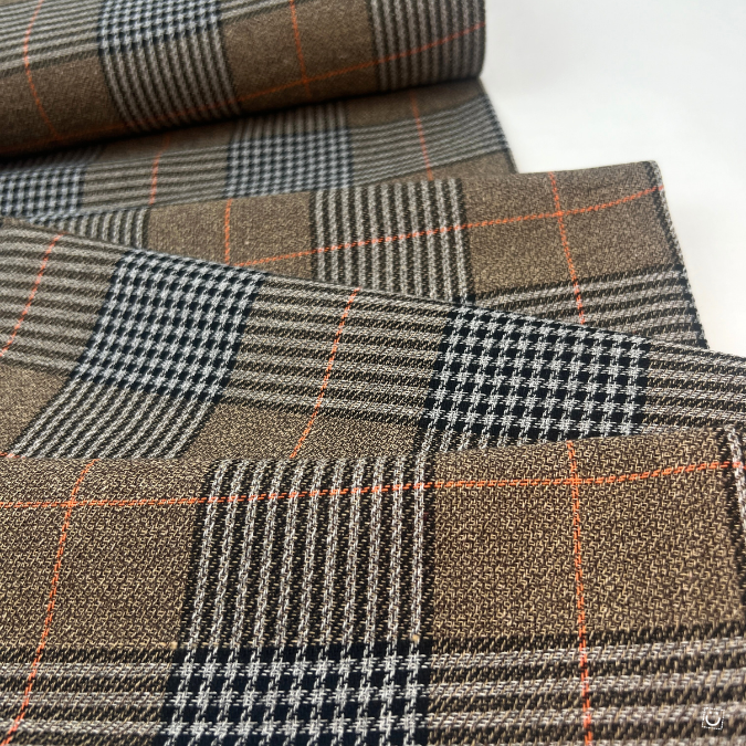 Tela Tartan marrón