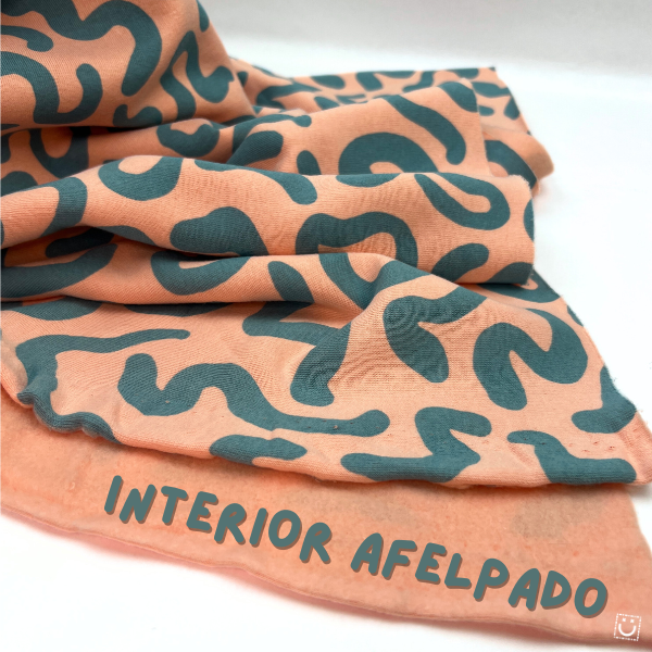 Sudadera afelpada melocotón